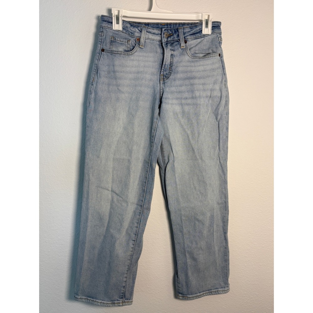 Old‎ Navy Womens High Waisted Light Wash Denim Jean Shorts Size 2 Cut Off Frayed